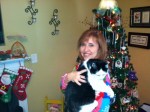 Grandkids on Christmas Eve and cats on Christmas day...the "Grand Old Lady of the House"...no not Sonja...Lucy! :)