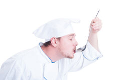 chef-cook-tasting-delicious-soup-ladle-isolated-white-59709902